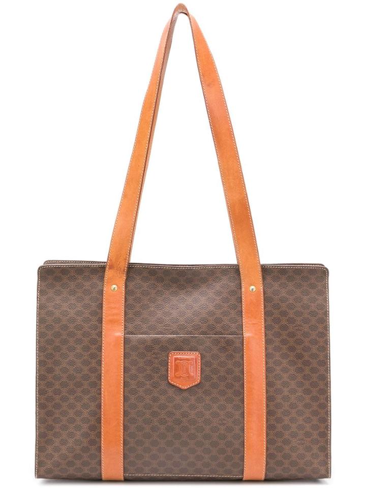 Céline Vintage Monogram Tote Bag - Brown
