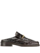 Martine Rose Crocodile Effect Loafers - Brown
