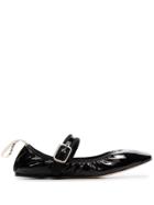 Loewe Black Babies Patent Leather Ballet Pumps