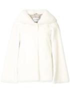 Yves Salomon Mink Fur Hooded Jacket - White