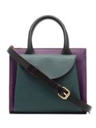 Marni Law Top Handle Leather Tote Bag - Pink & Purple