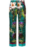 F.r.s For Restless Sleepers Floral Straight-leg Trousers - Green