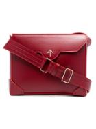 Manu Atelier Red Bold Leather Cross-body Bag