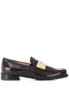 Tod's Gommino Logo Plaque Loafers - Red