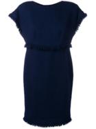 Chanel Vintage 1990's Fringed Knitted Dress - Blue