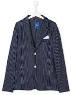 Fay Kids Teen Striped Blazer - Blue