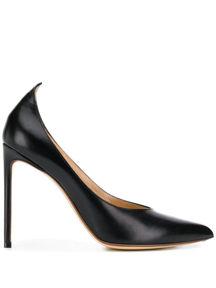 Francesco Russo High Vamp Pumps - Black