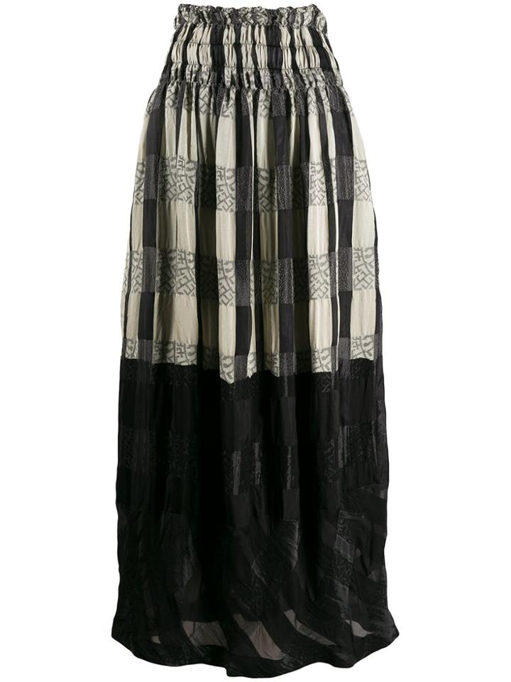 Comme Des Garçons Pre-owned 1990s Panelled Maxi Skirt - Black