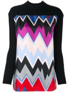 Salvatore Ferragamo Chevron Print Blouse