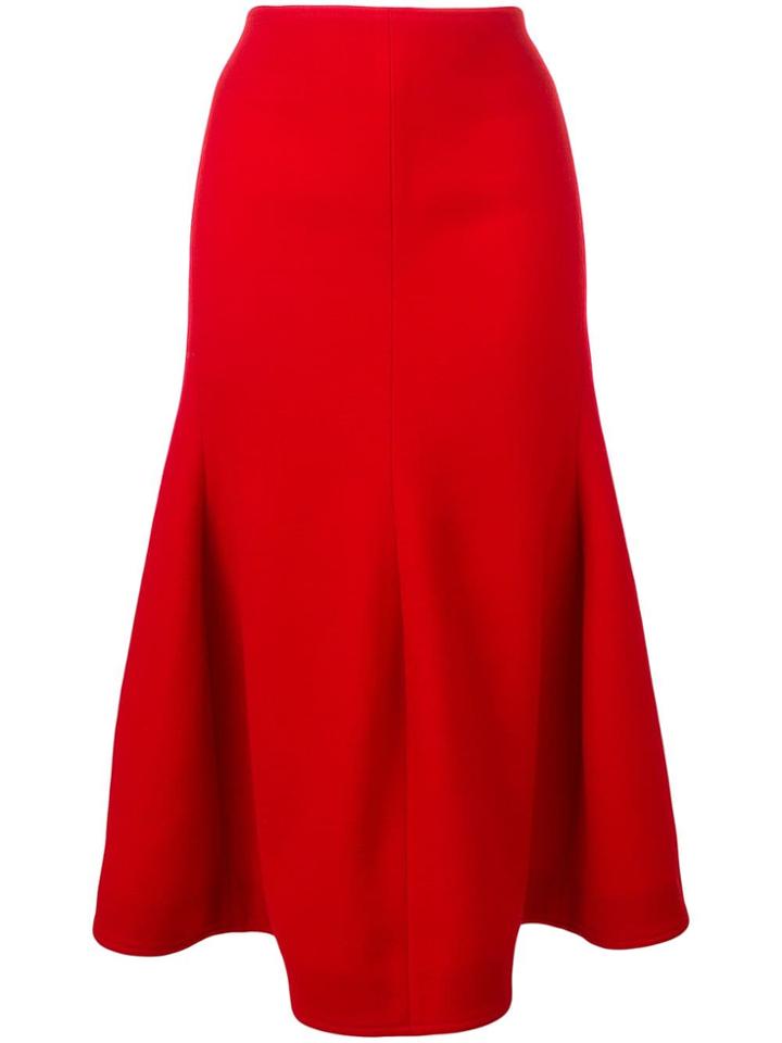 Victoria Beckham Asymmetric Skirt - Red