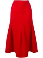 Victoria Beckham Asymmetric Skirt - Red