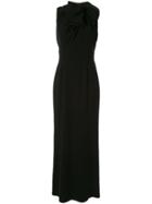Paule Ka Bow-embellished Gown - Black