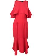 Yigal Azrouel Cold Shoulder Dress - Red