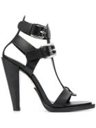 Balmain High-heel Buckled Sandals - Black