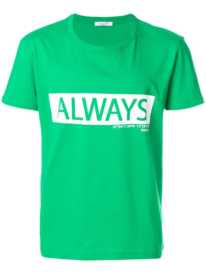 Valentino Always Print T-shirt - Green