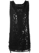 No21 - Sequin Sleeveless Dress - Women - Silk/cotton/polyamide/polyester - 44, Black, Silk/cotton/polyamide/polyester