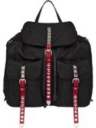 Prada Studded Multi-pockets Backpack - Black