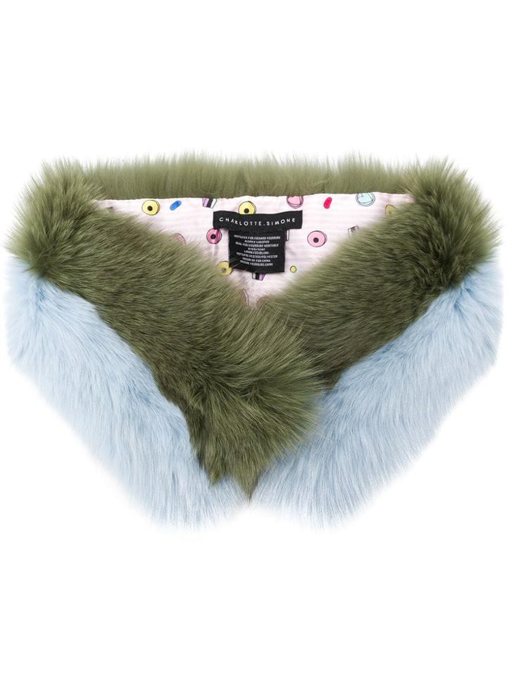 Charlotte Simone Cuddle Cuff Collar Scarf - Green