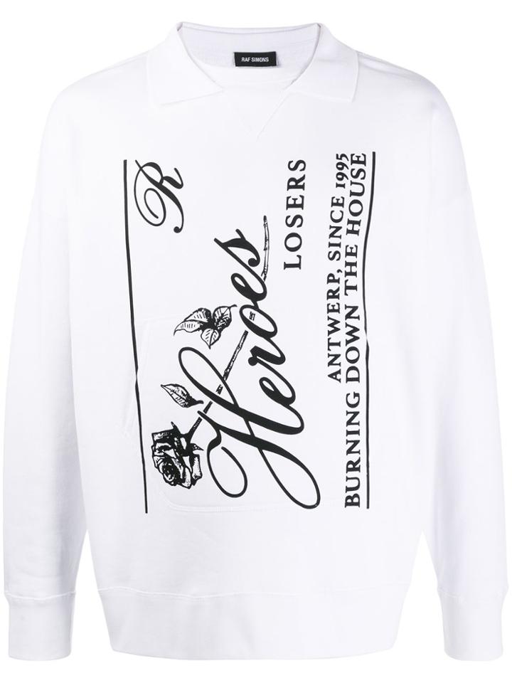 Raf Simons Graphic Jumper - White