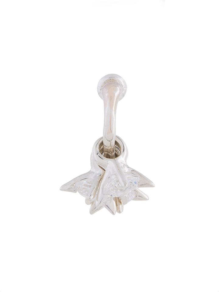 E.m. Crystal Drop Earring - Metallic