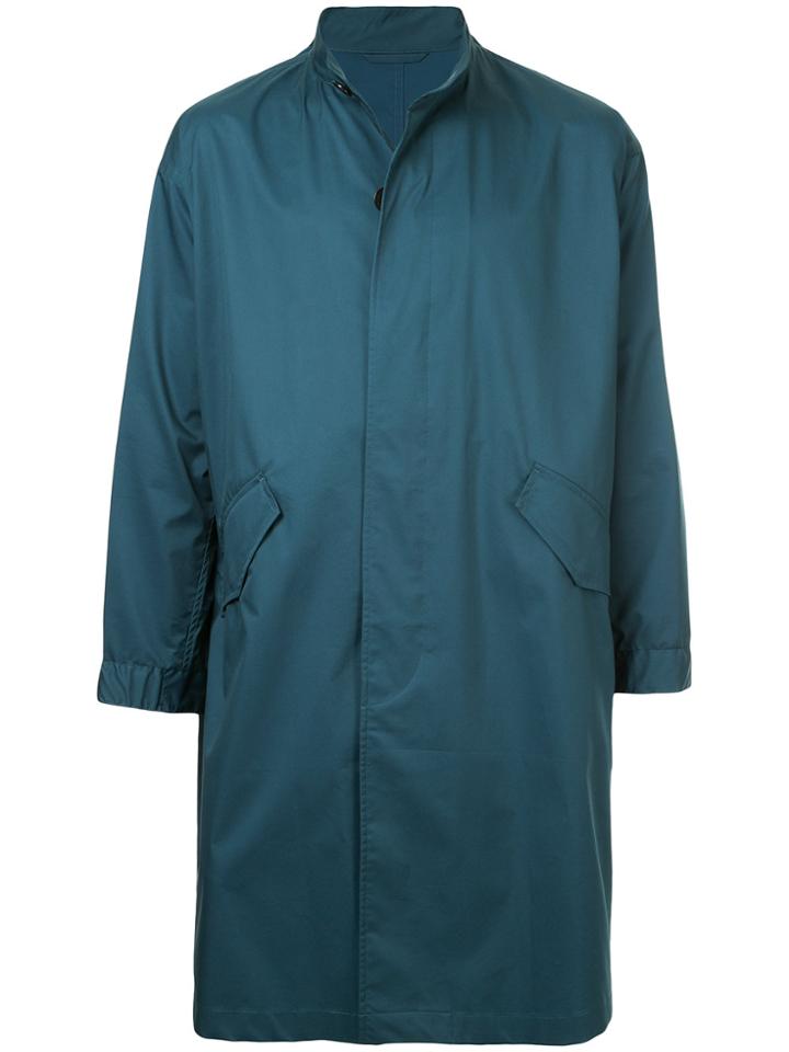 Tomorrowland Band Collar Overcoat - Green