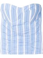 Jil Sander Striped Bustier - Blue
