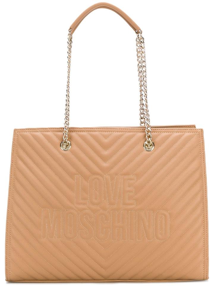 Love Moschino Wide Tote Bag - Nude & Neutrals