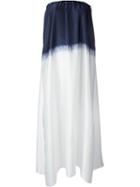 Dusan Strapless Dip-dye Gown, Women's, Size: Xs, White, Silk