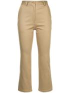 H Beauty & Youth Bootcut Cropped Trousers - Brown