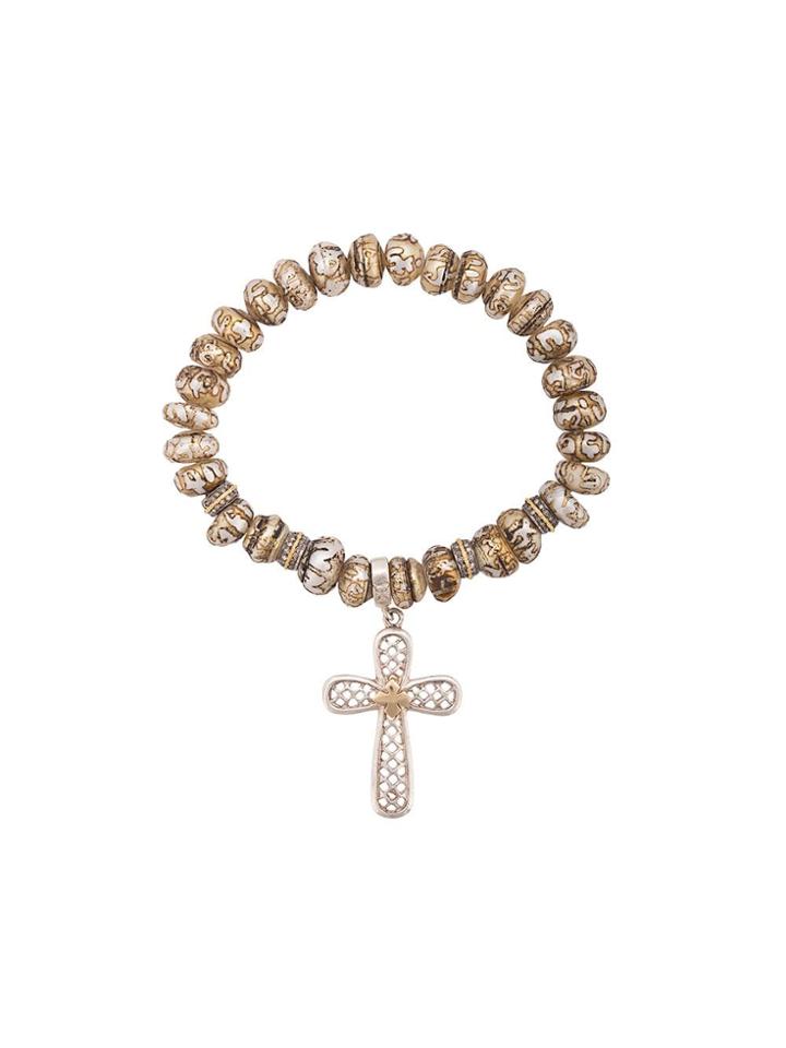 Loree Rodkin Cross Charm Bracelet - Multicolour