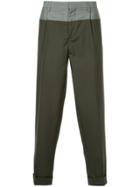 Kolor Contrast Detail Trousers - Green