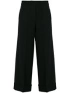 Giada Benincasa Wide Leg Cropped Trousers - Black