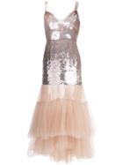 Temperley London Bardot Flared Dress - Nude & Neutrals