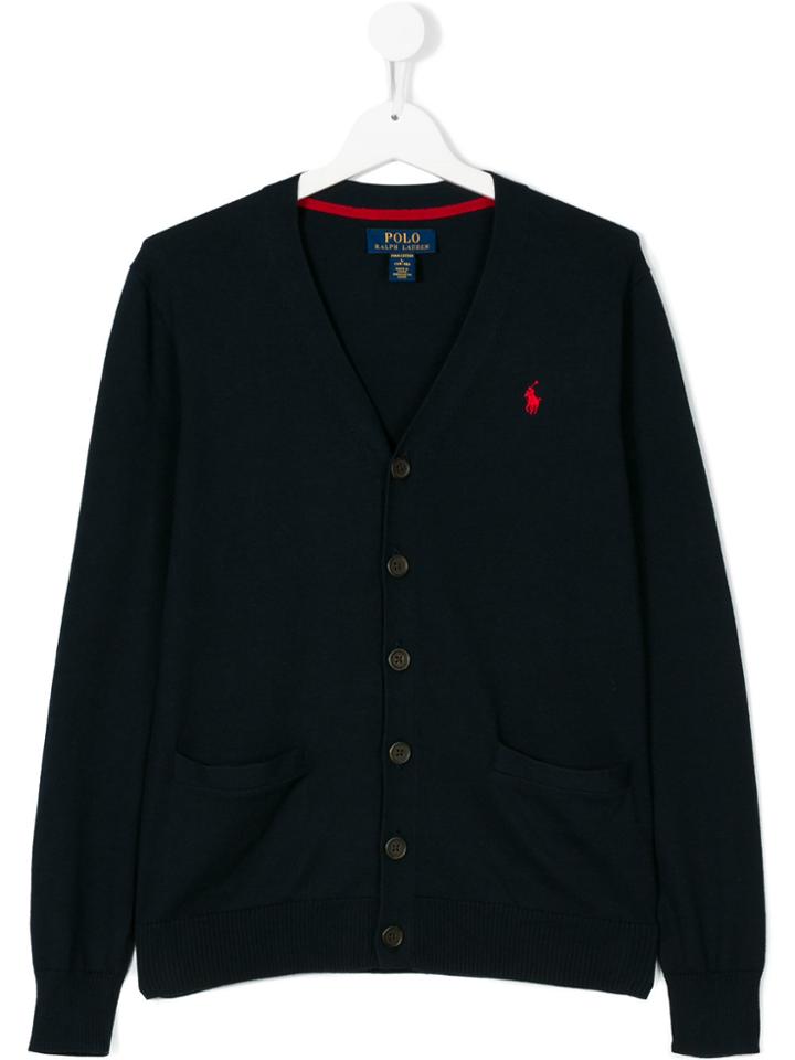 Ralph Lauren Kids V-neck Cardigan - Blue