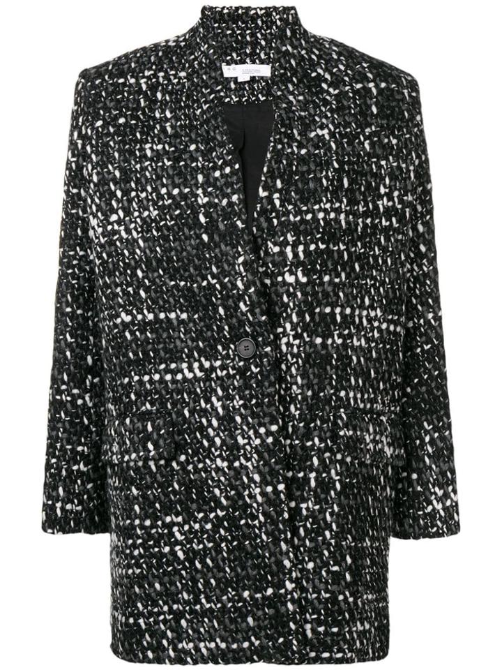 Iro Woven Single Breasted Coat - Black