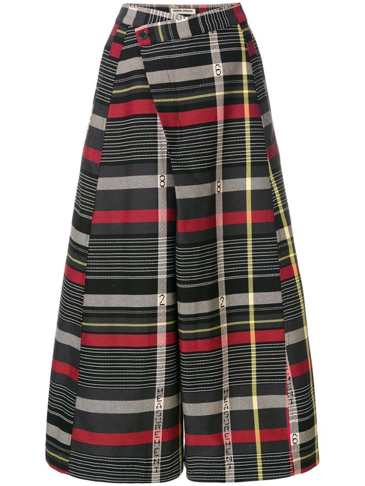 Henrik Vibskov Checked Palazzo Trousers - Multicolour