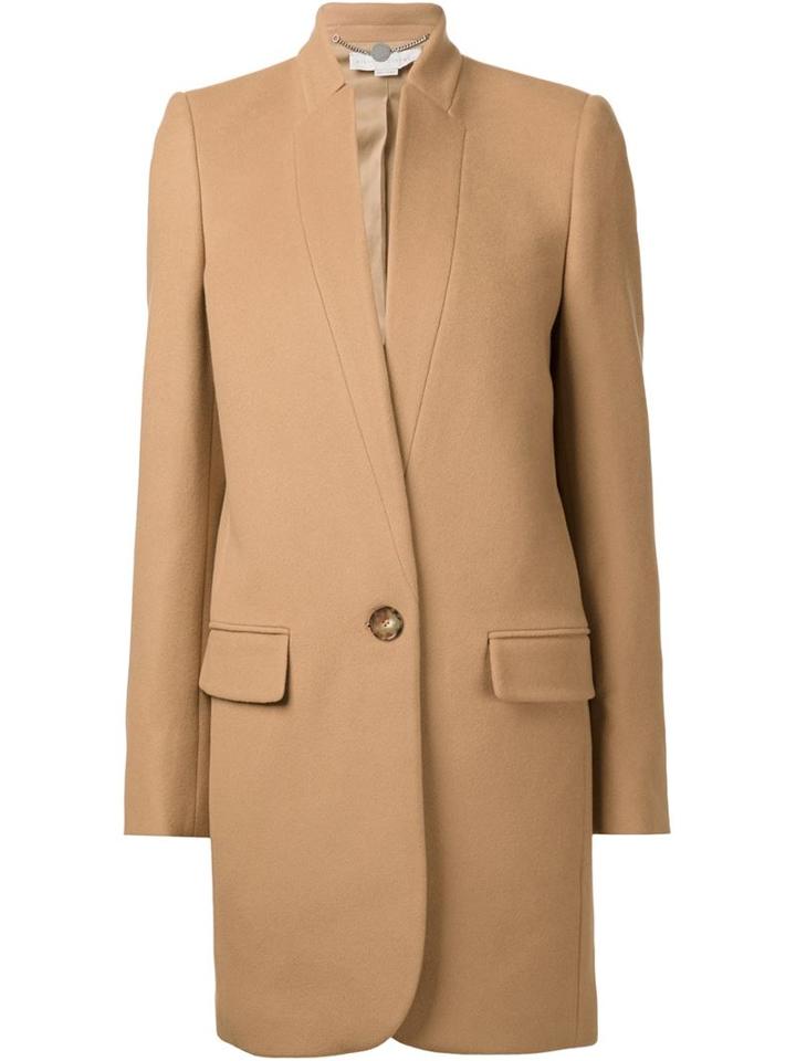 Stella Mccartney 'bryce' Coat, Women's, Size: 38, Nude/neutrals, Cotton/polyamide/rayon/wool