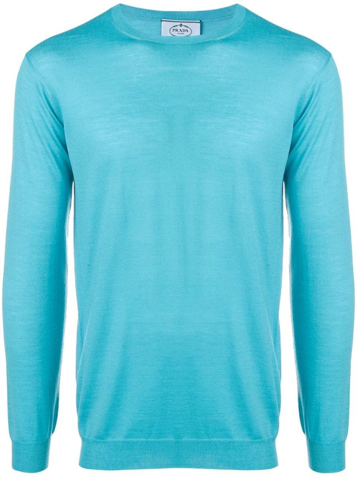 Prada Long Sleeved Sweatshirt - Blue