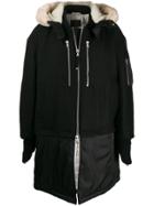 Diesel Black Gold Contrast Panel Hooded Parka