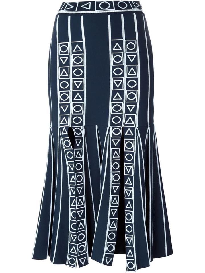 Peter Pilotto Pleated Stretch Midi Skirt