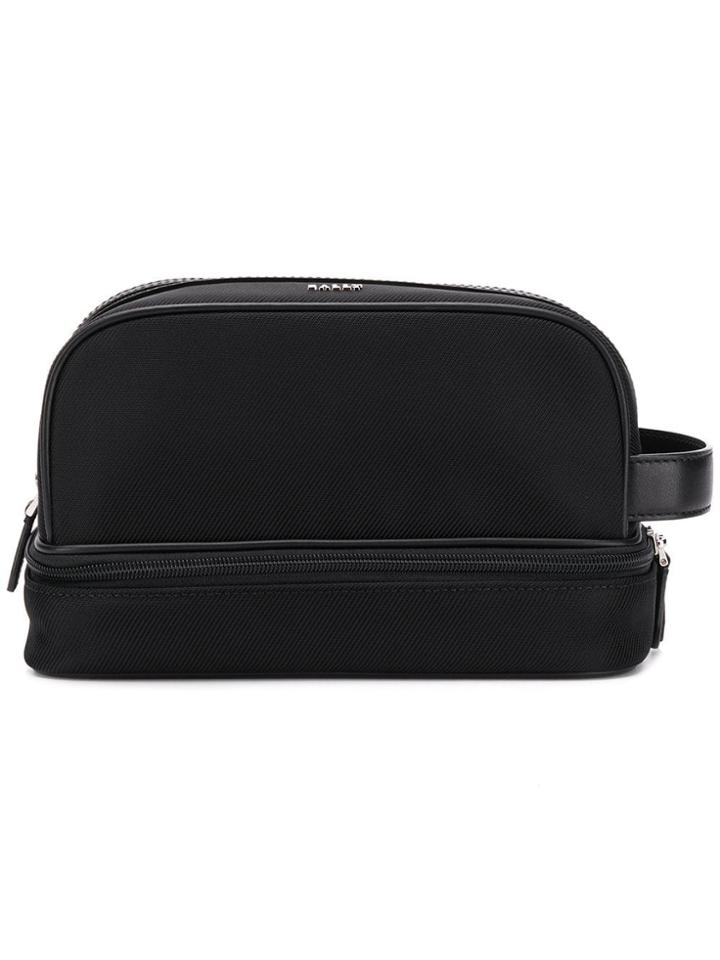 Bally Logo Plaque Wash Bag - Black