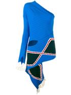 Esteban Cortazar One-shoulder Asymmetric Top - Blue