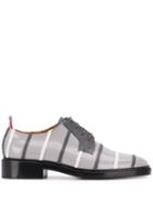 Thom Browne Banker Stripe Appliqué Blutchers - Grey