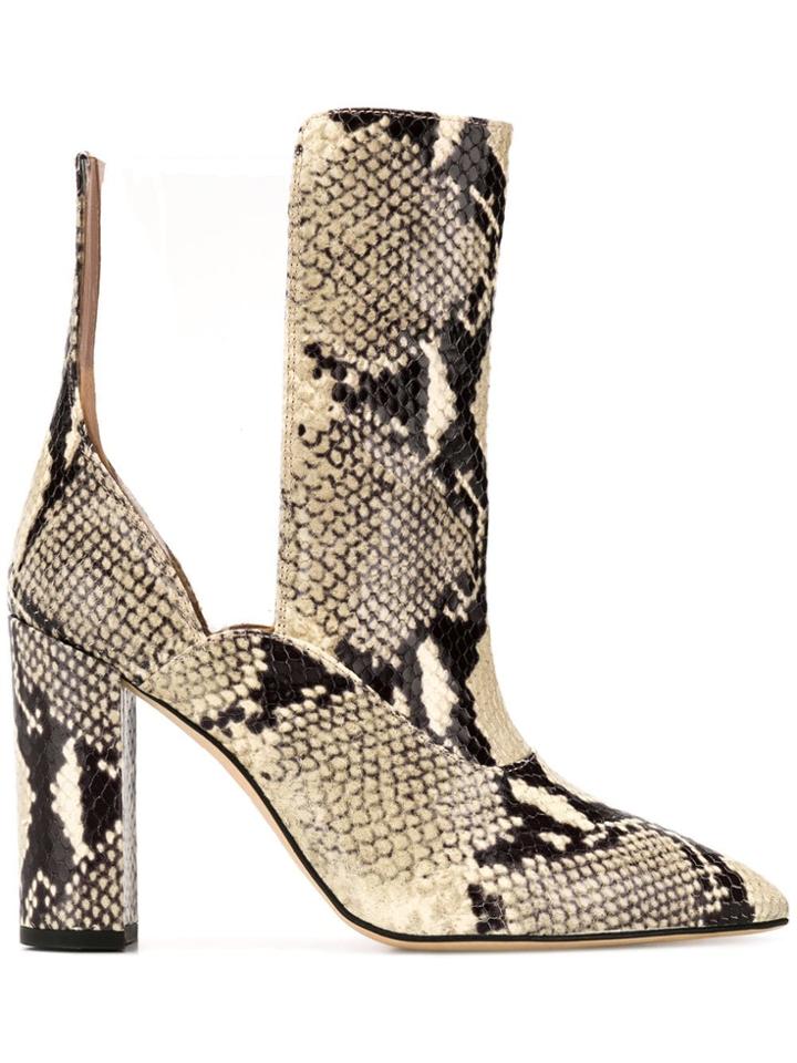 Paris Texas Embossed Ankle Boots - Neutrals