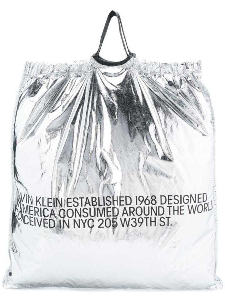 Calvin Klein 205w39nyc Wide Square Tote Bag - Black