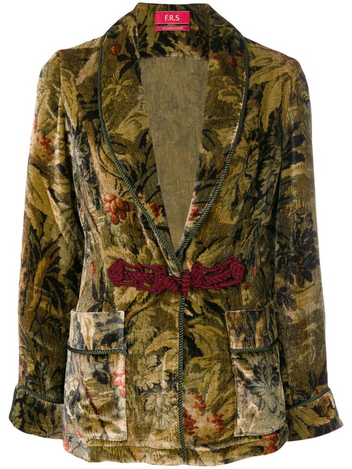 F.r.s For Restless Sleepers Printed Velvet Jacket - Multicolour