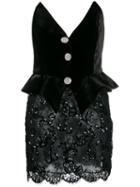 Alessandra Rich Strapless Fitted Dress - Black