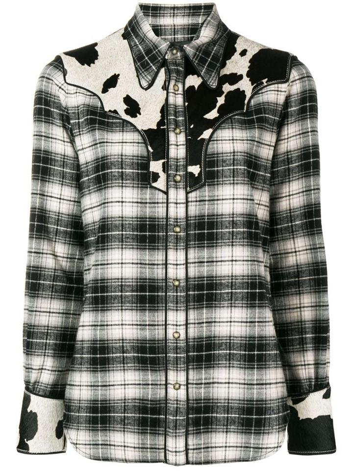 Dsquared2 Check Print Cowboy Shirt - Black