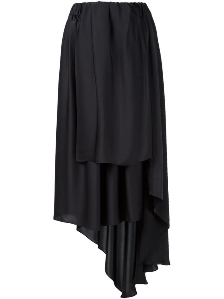 Maison Rabih Kayrouz Asymmetric Drapey Skirt, Women's, Size: 36, Black, Polyester/acetate/silk