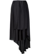 Maison Rabih Kayrouz Asymmetric Drapey Skirt, Women's, Size: 36, Black, Polyester/acetate/silk